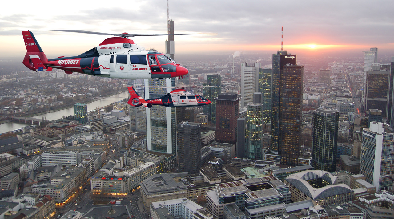 Intensivtransporthubschrauber im Einsatz