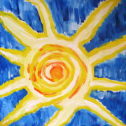 Selbst gemaltes Bild aus der Kunsttherapie
