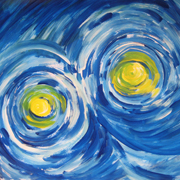 Selbst gemaltes Bild aus der Kunsttherapie