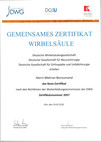 Basis-Zertifikat Wirbelsäule Boroumand