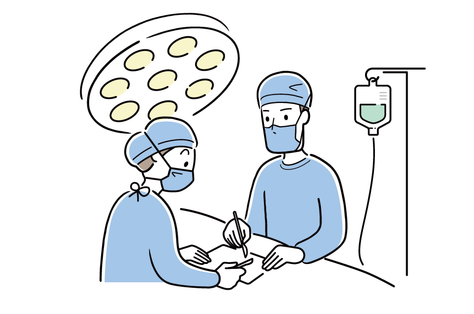 Abbildung medizinische Versorgung von weiblichen und männlichen Patienten